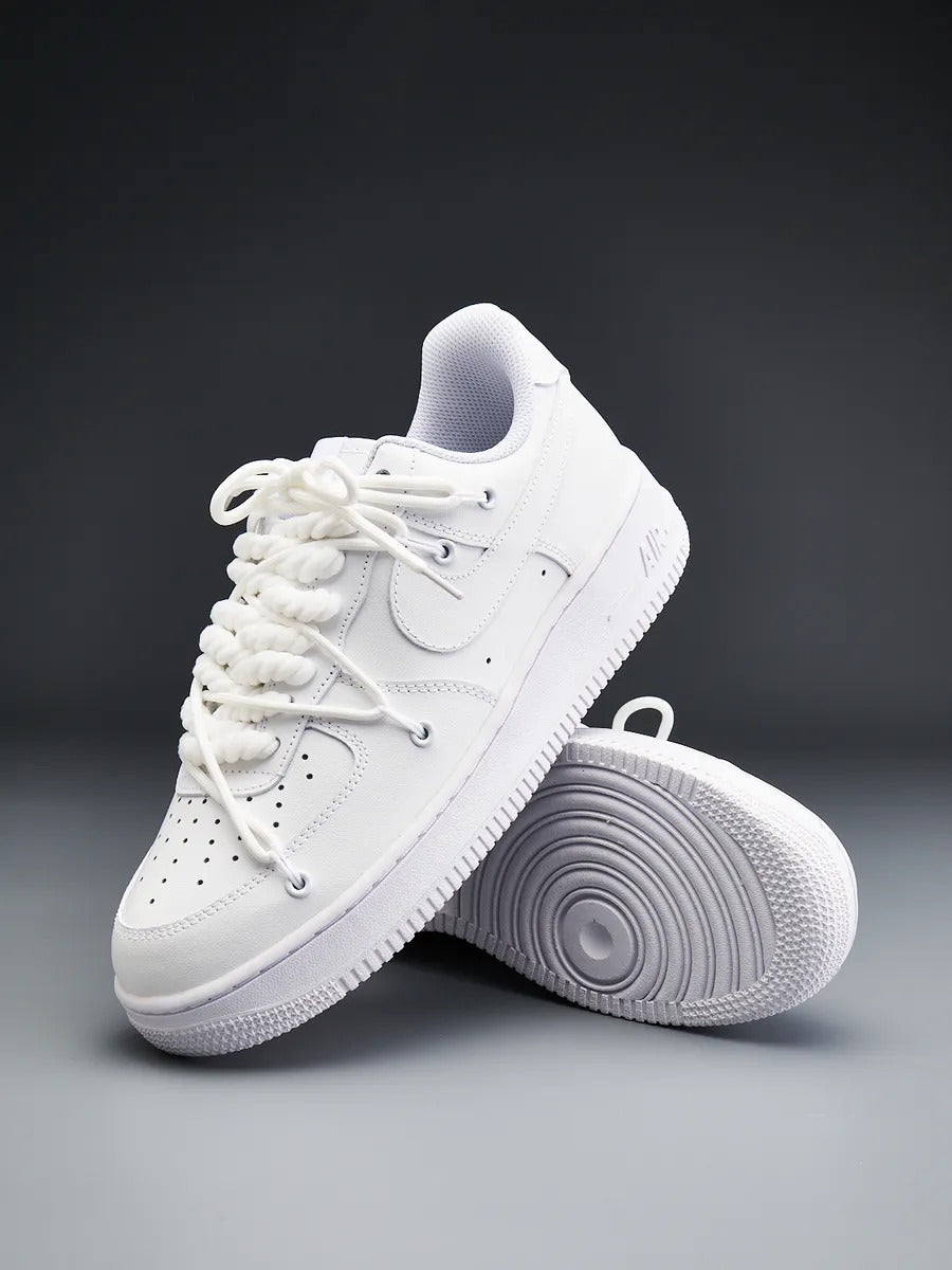 New Nike Air Force 1 Low White Double Laces