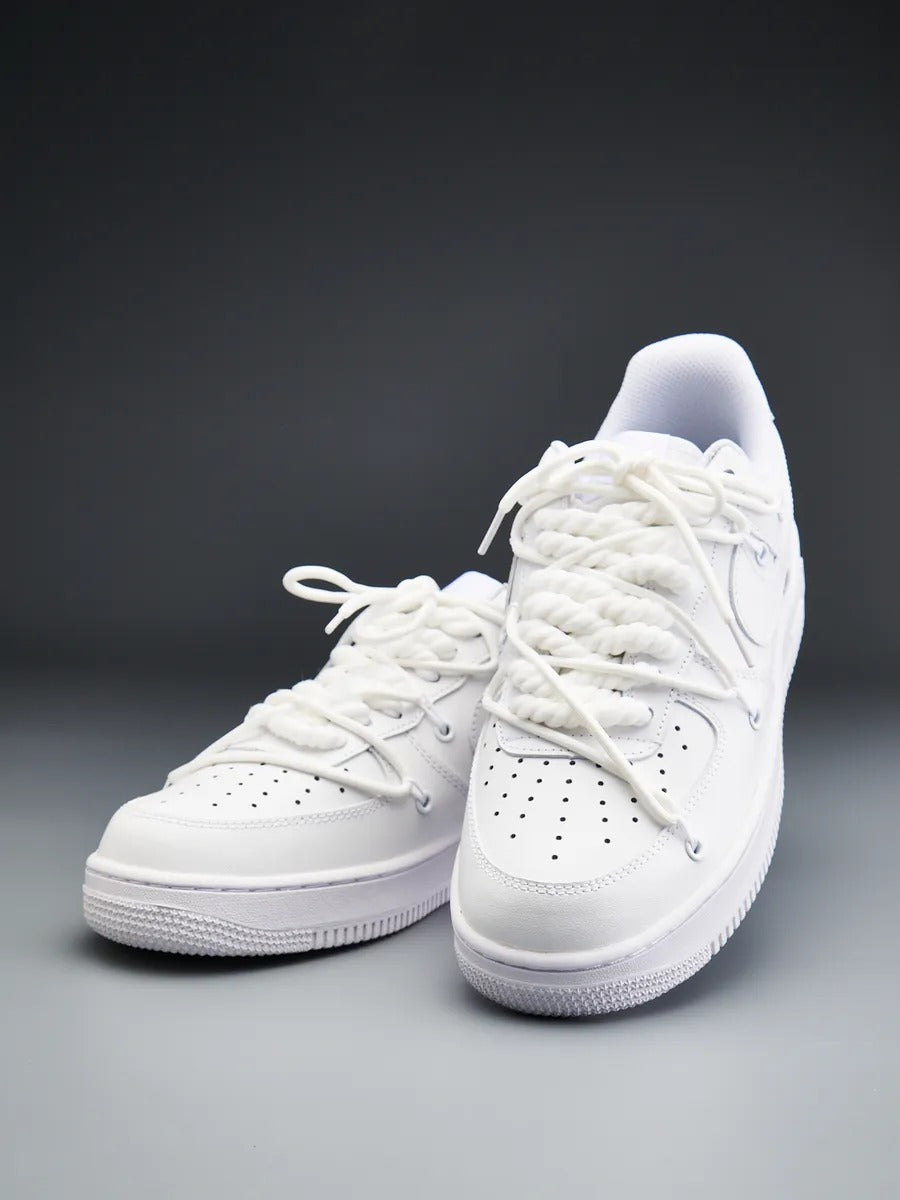 New Nike Air Force 1 Low White Double Laces