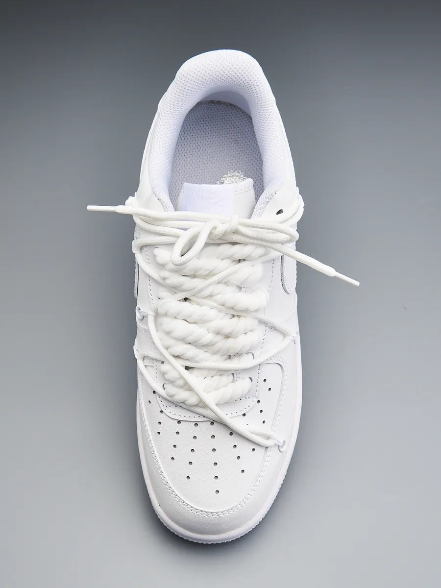 New Nike Air Force 1 Low White Double Laces