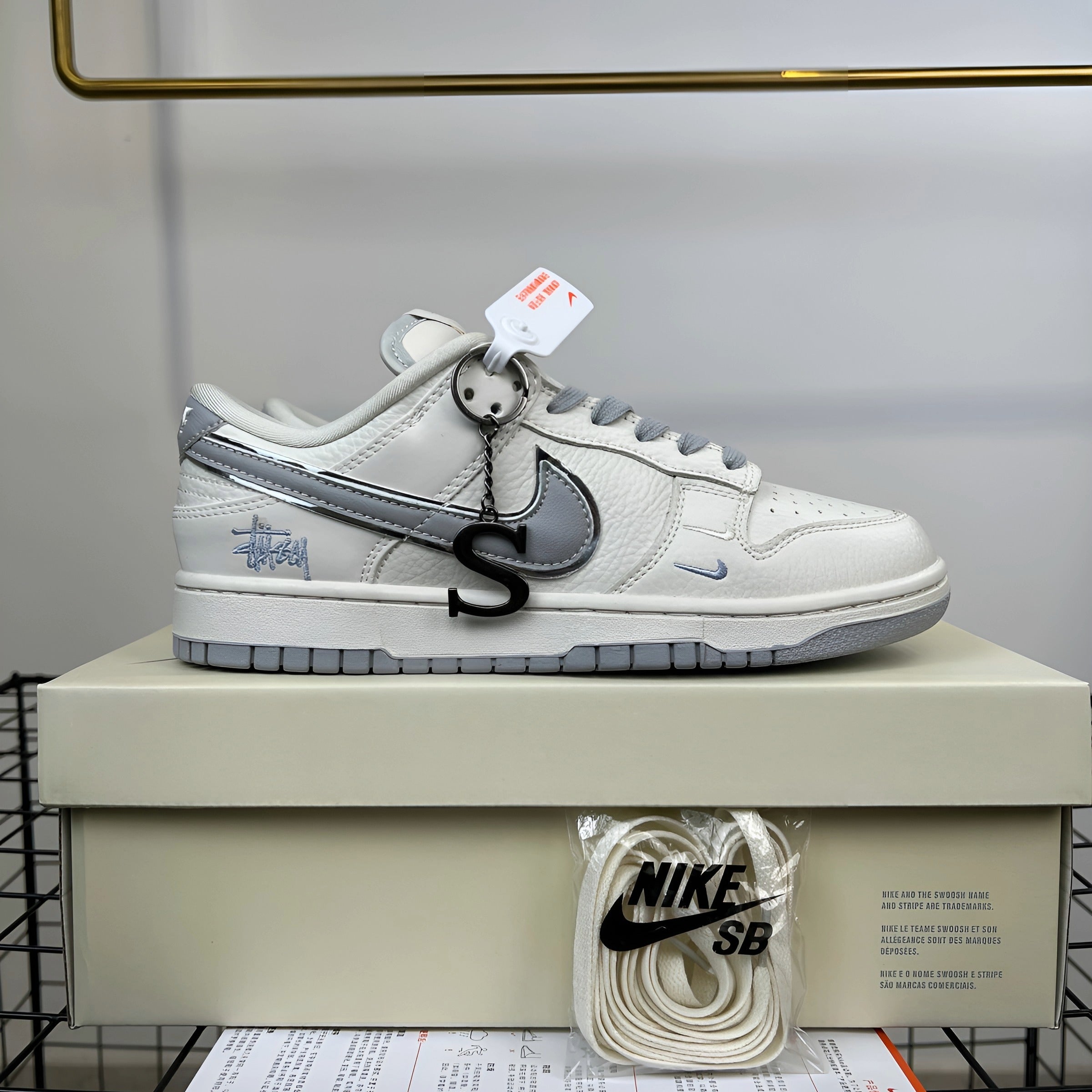 Stussy X Nike Dunk Low White/Grey